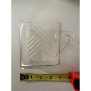 Vintage Clear Hazel Atlas 1930's Chevron Creamer